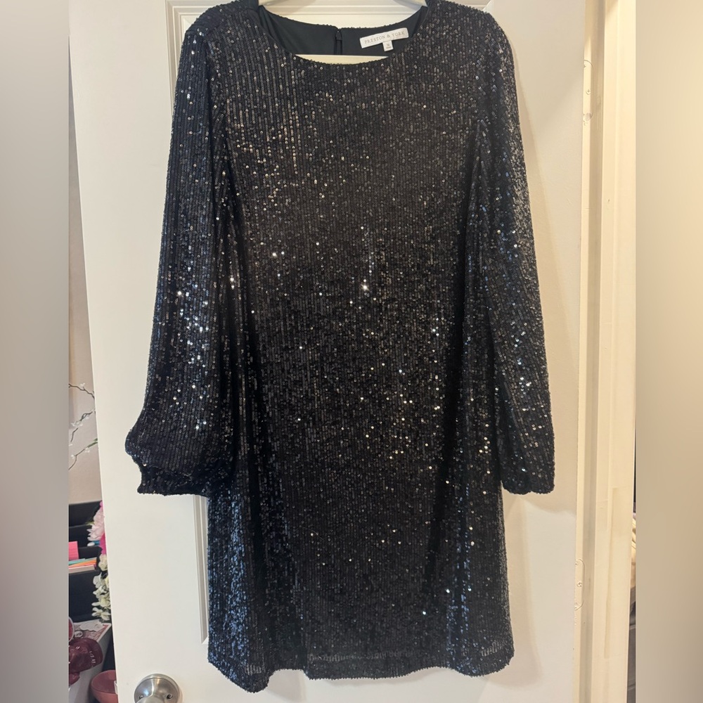 Preston & York Black Sequin Dress